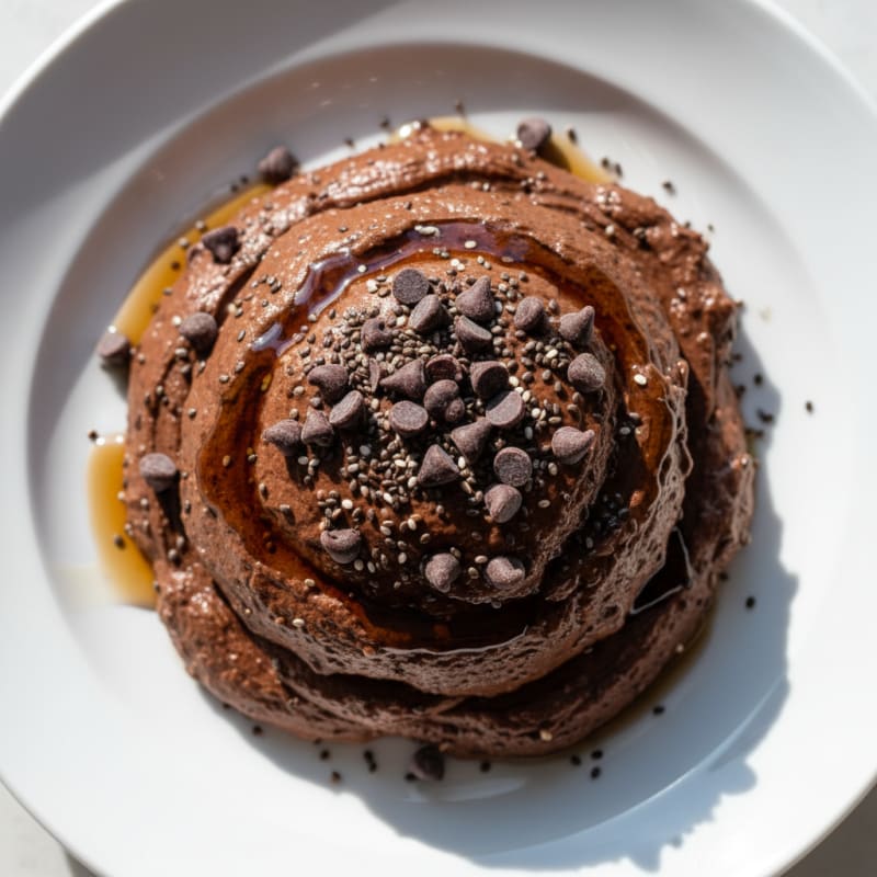 Protein Chocolate Peanut Butter Mousse with Chia Seeds