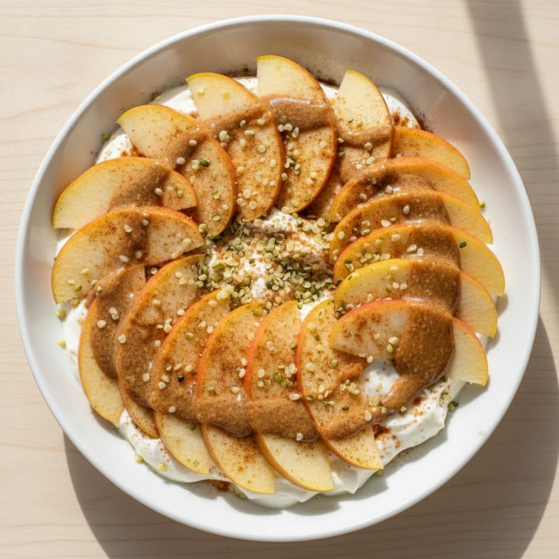 Apple Slices with Almond Butter Drizzle