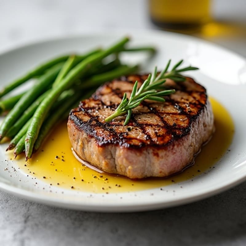 Garlic-Herb Pan Seared Eye of Round Steak