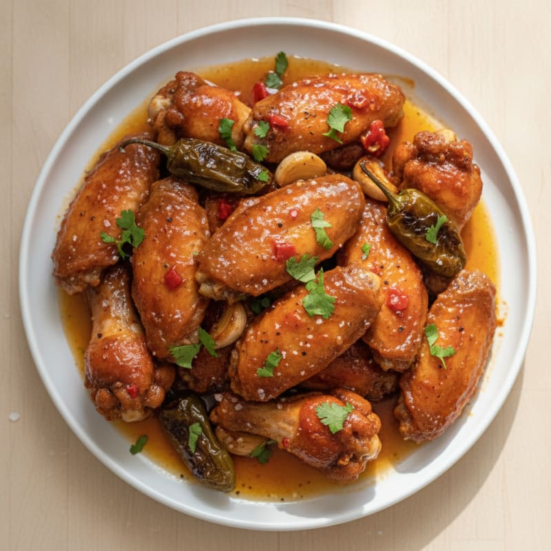 Mexican Honey-Garlic Glazed Wings