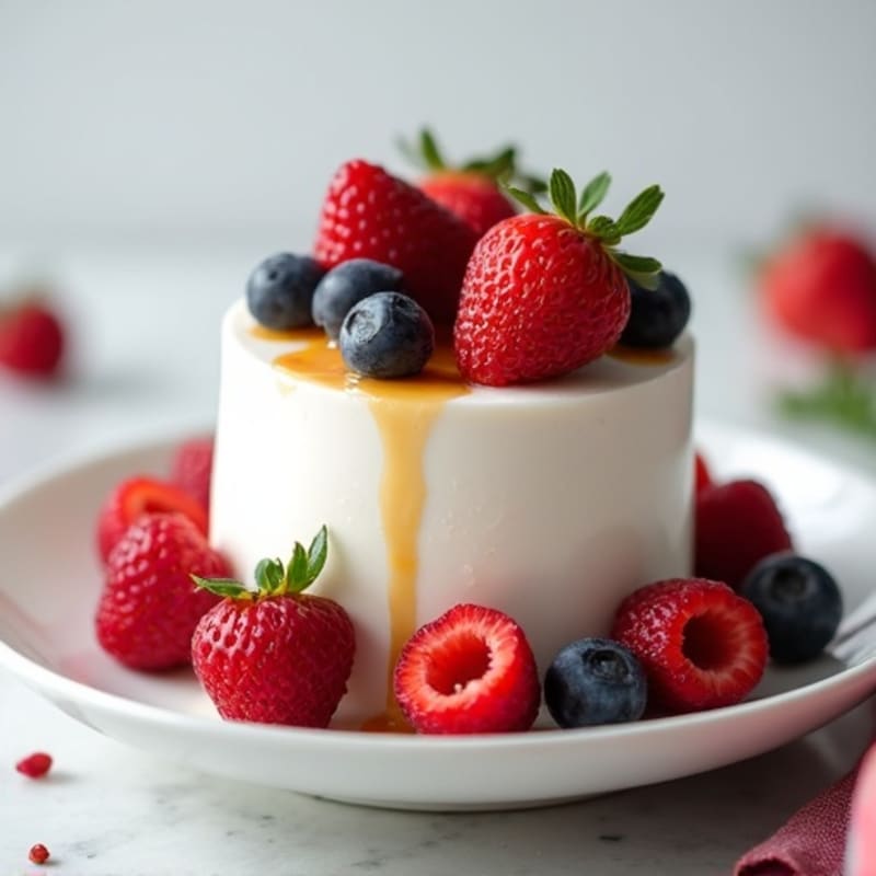 Silky Greek Yogurt Protein Mousse with Berries