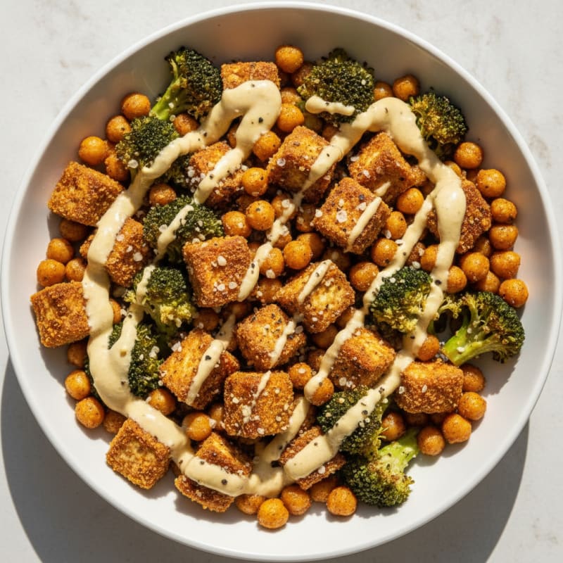 Roasted Vegetable and Chickpea Power Bowl