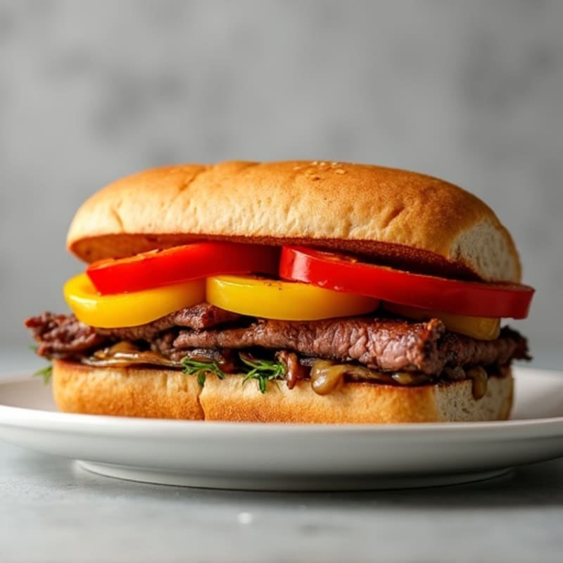 Lean Sirloin Philly with Bell Peppers and Onions