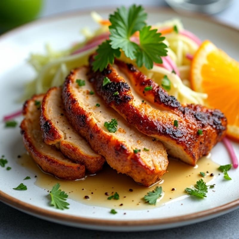 Crispy Slow-Cooked Pork with Fresh Citrus Slaw
