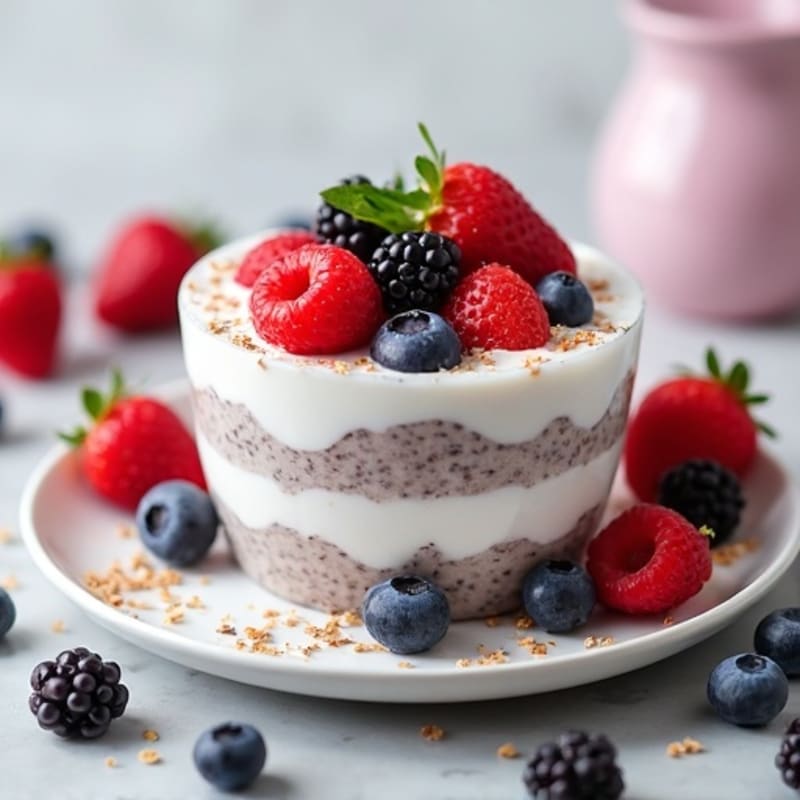 Creamy Protein-Packed Chia Seed Pudding with Fresh Berries