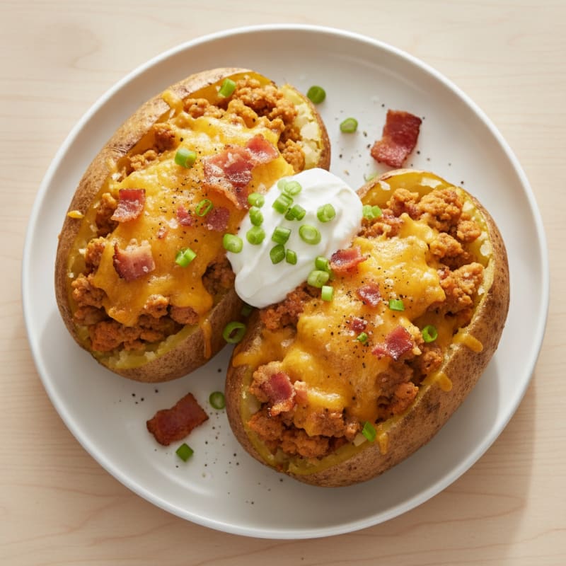 Bacon Cheddar Stuffed Potatoes