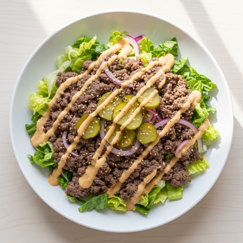 Big Mac Inspired Protein Bowl