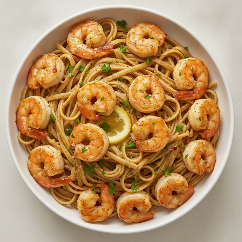 Garlic Butter Shrimp Scampi with Linguine
