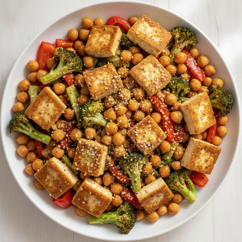 Roasted Vegetable and Chickpea Buddha Bowl
