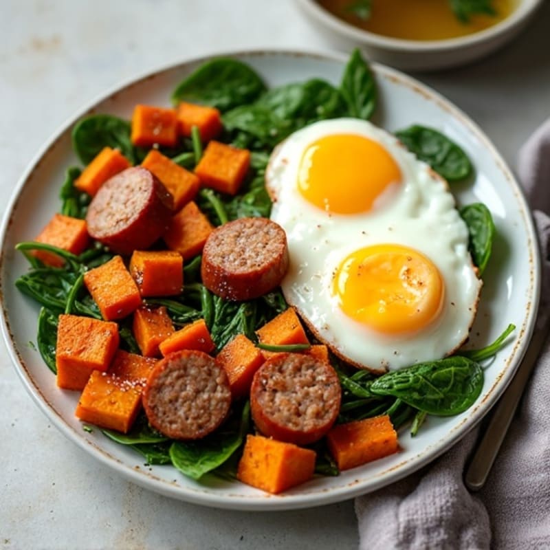 Protein-Packed Sweet Potato Hash with Eggs