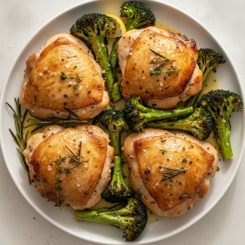 Garlic Herb Roasted Chicken Thighs