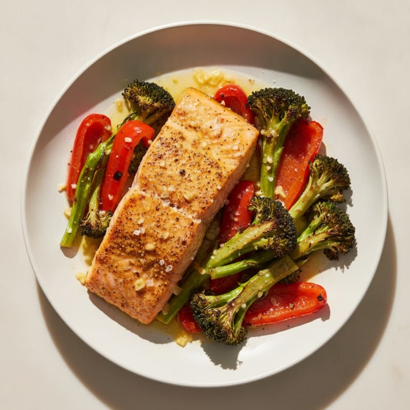 Turmeric-Ginger Salmon with Roasted Vegetables