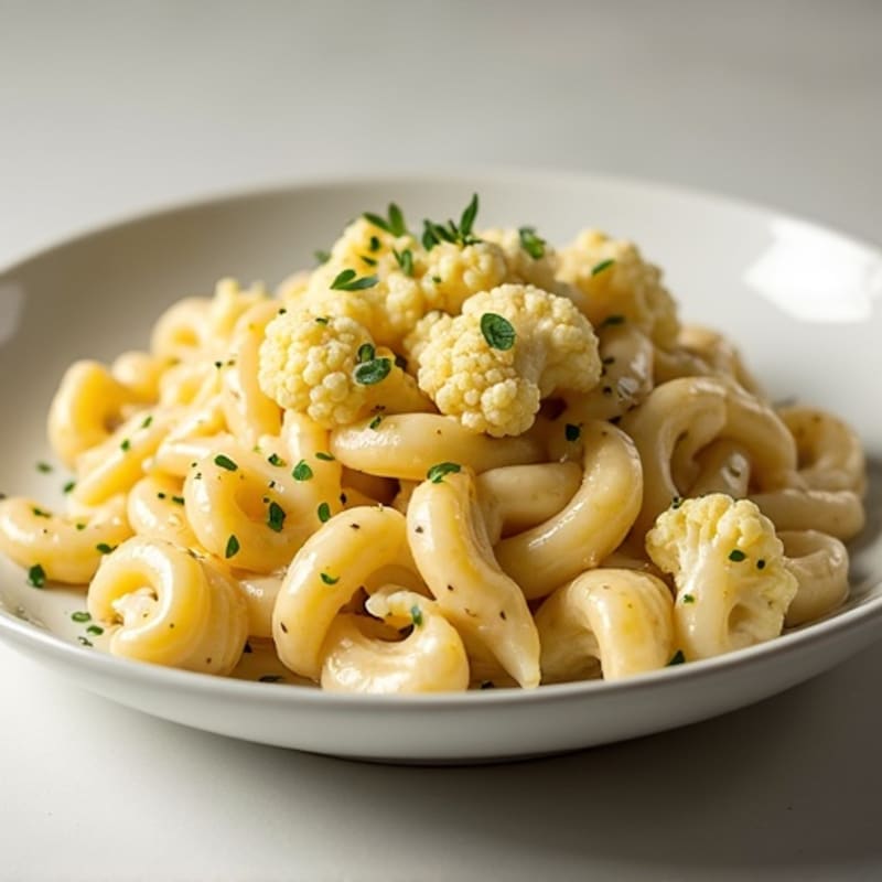 Creamy Cashew Cauliflower Alfredo with Protein Pasta