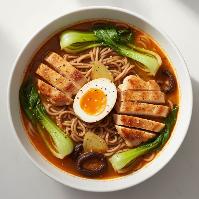Spicy Sriracha Ramen Noodle Soup