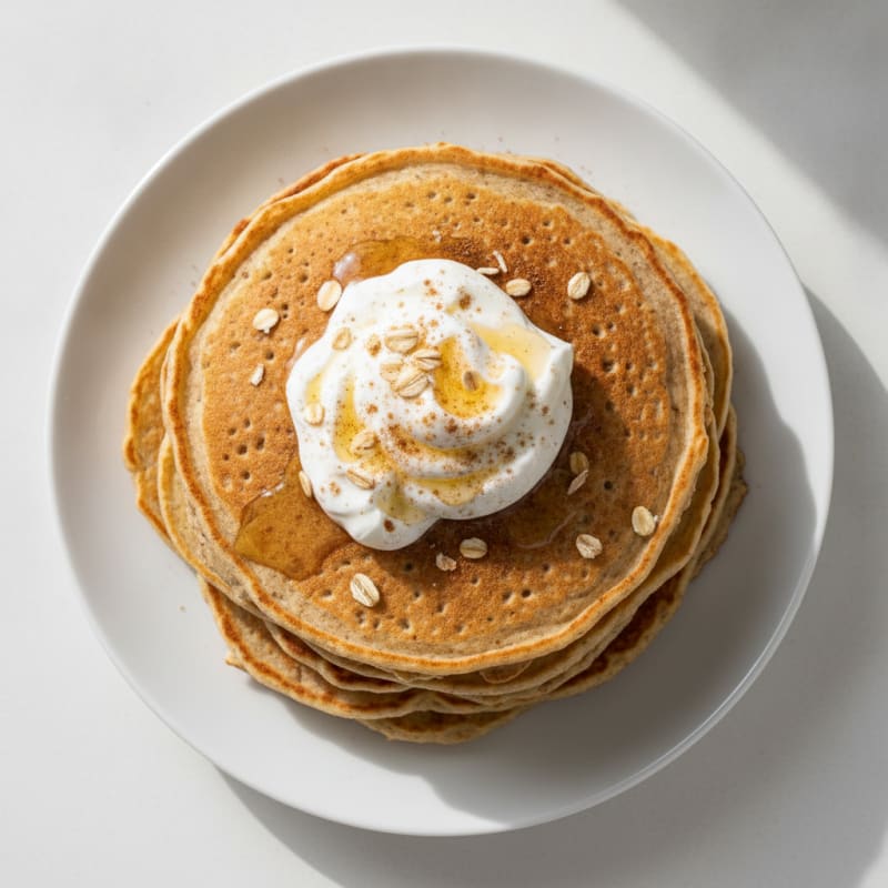 High-Protein Banana Oat Pancakes