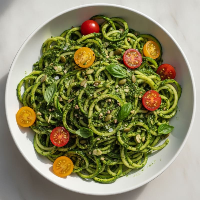 Vibrant Raw Vegan Zucchini Pasta