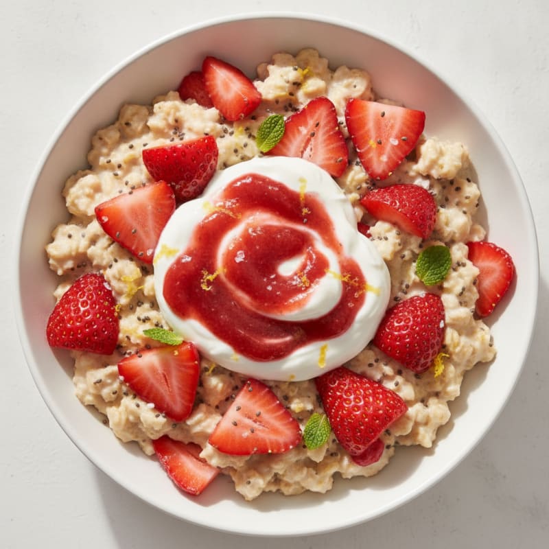Strawberry Shortcake Overnight Oats