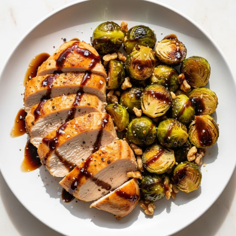 Roasted Brussels Sprouts with Balsamic Glaze