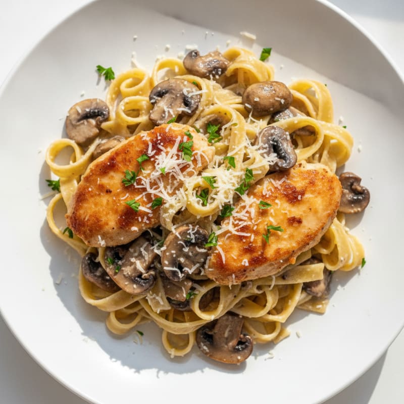 Truffle Mushroom Tagliatelle with Parmesan