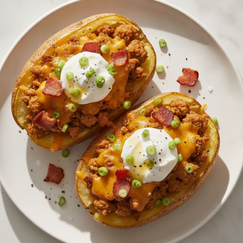 Bacon Cheese Stuffed Baked Potatoes