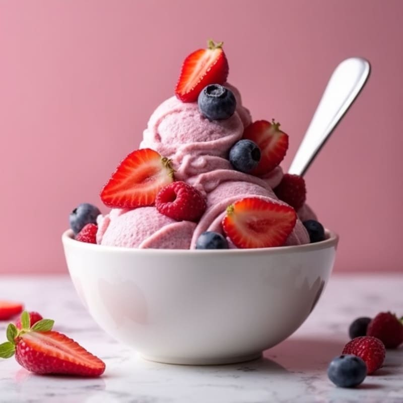 High-Protein Creamy Berry Nice Cream
