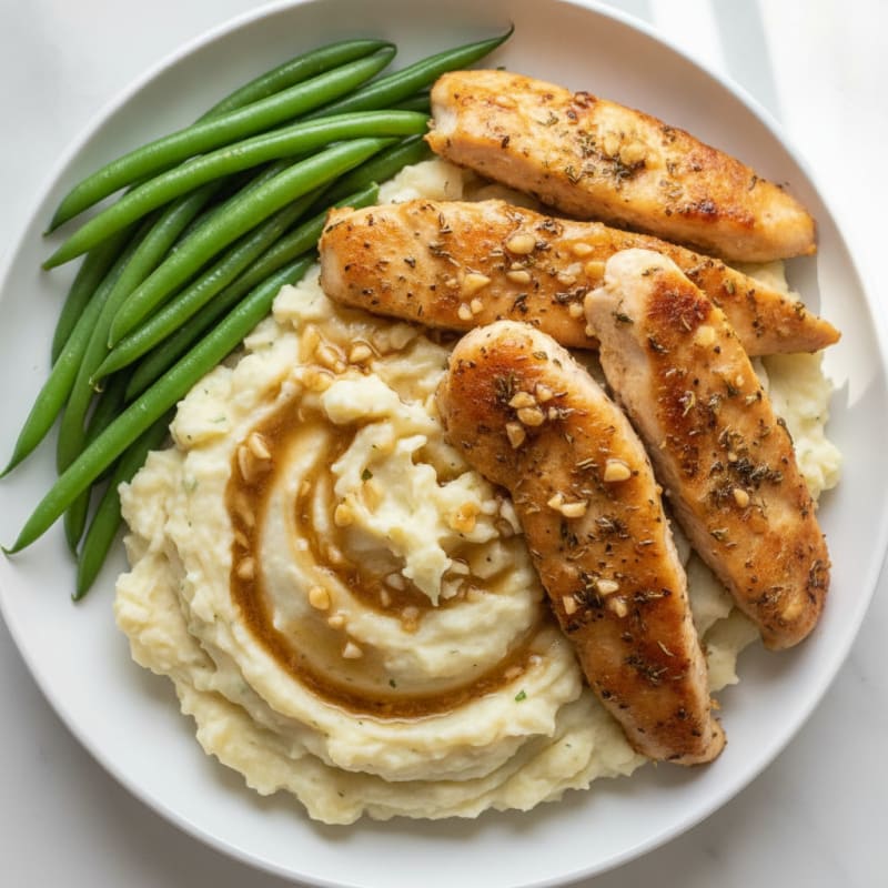 Garlic Herb Chicken with Creamy Mashed Potatoes