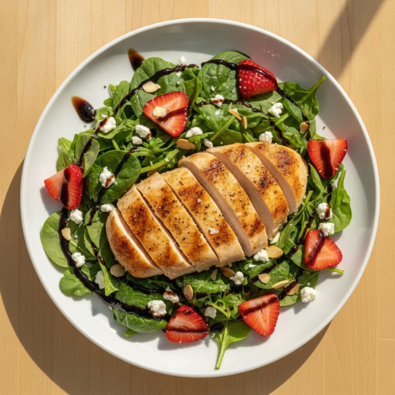Strawberry Balsamic Goat Cheese Salad