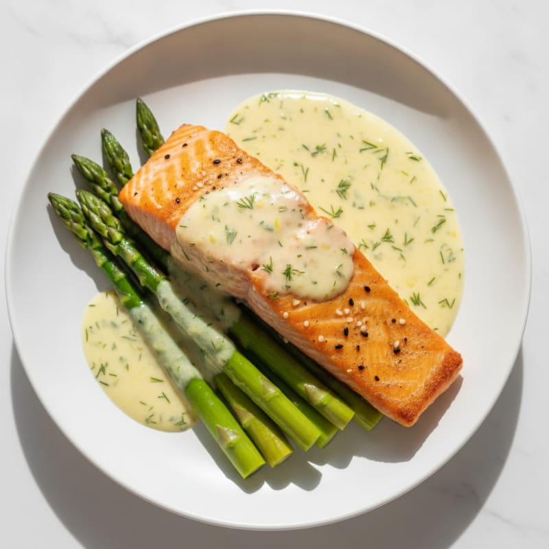 Pan-Seared Salmon with Lemon-Dill Sauce
