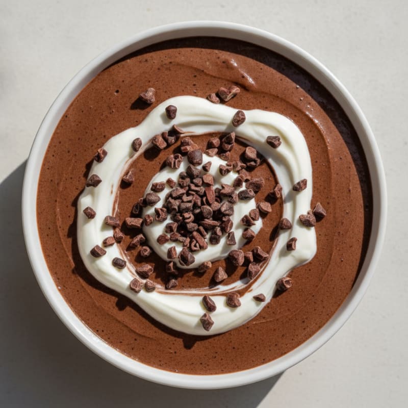 Silky Chocolate Protein Pudding with Greek Yogurt