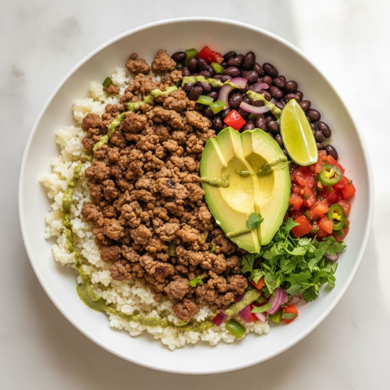 Ground Beef Burrito Bowl