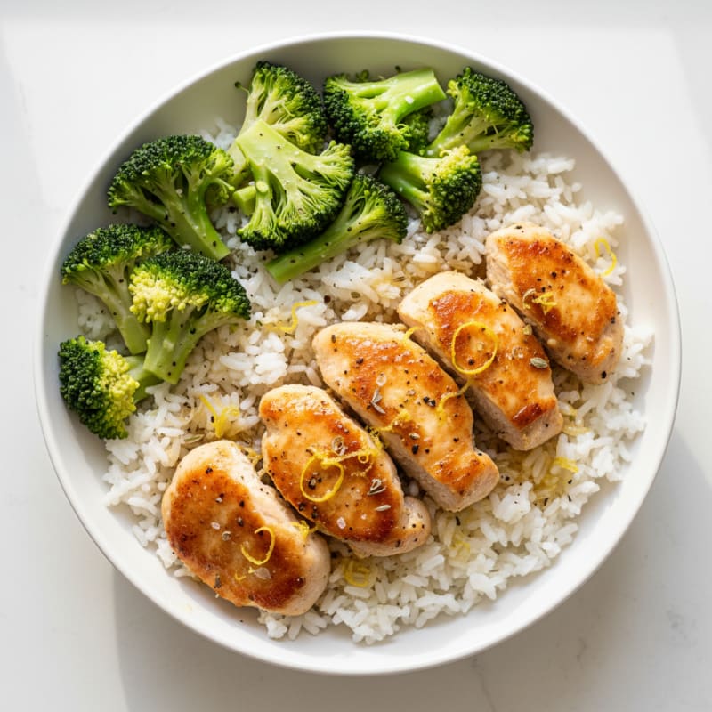 Lemon-Herb Chicken and Rice Bowl