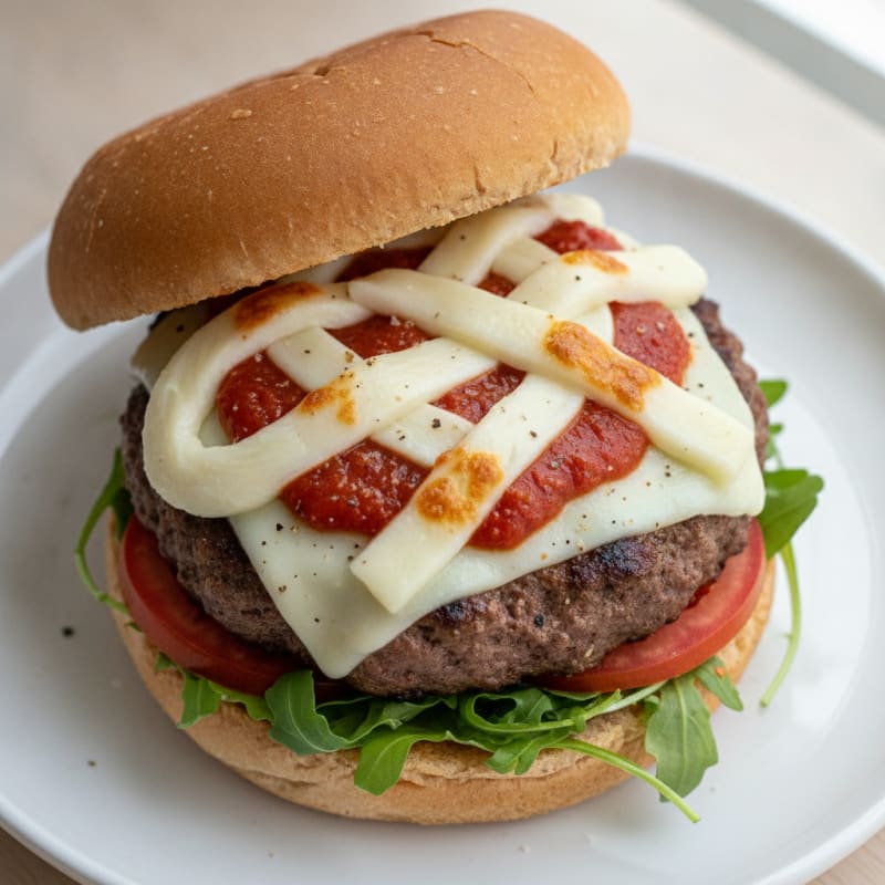 Mozzarella Stick Beef Burger