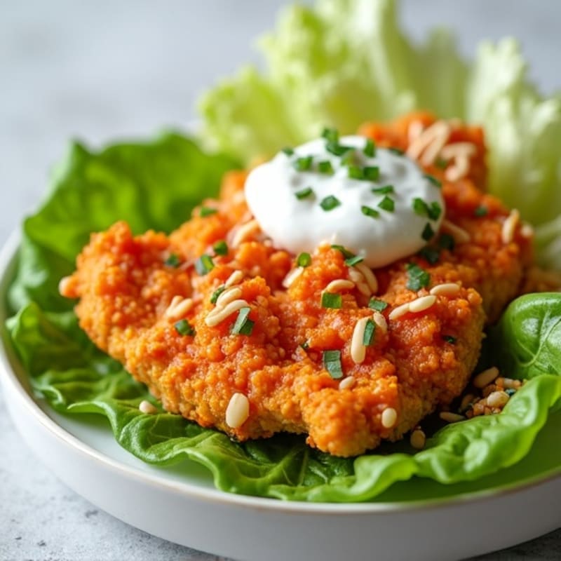 Crispy Buffalo Chicken Lettuce Wrap