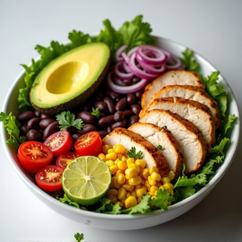 Crisp Avocado and Black Bean Salad Bowl