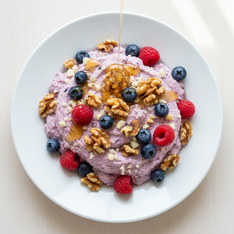 Skyr and Berry Protein Mousse