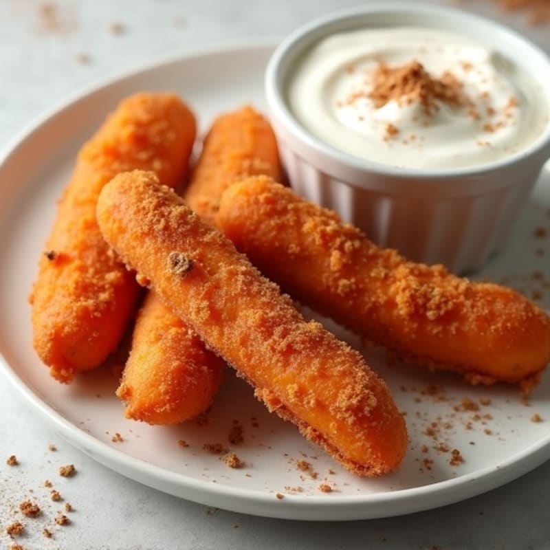 Crispy Baked Sweet Potato Churro Sticks with Cinnamon Spice