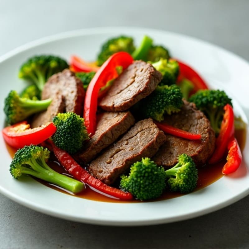 Lean Beef Stir-Fry with Broccoli and Bell Peppers