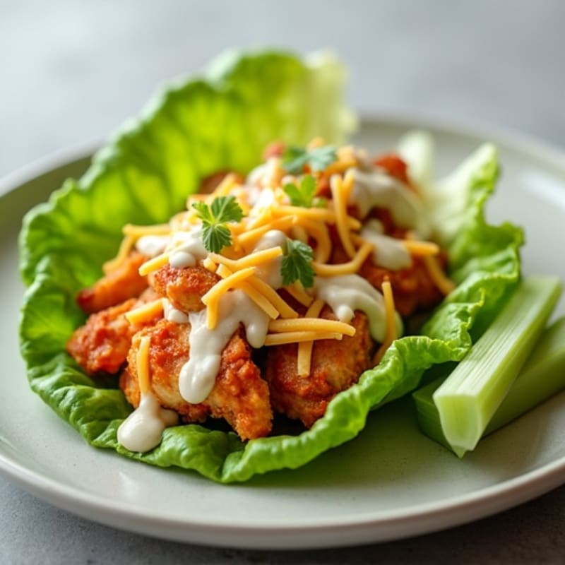 Spicy Buffalo Ranch Chicken Lettuce Wrap