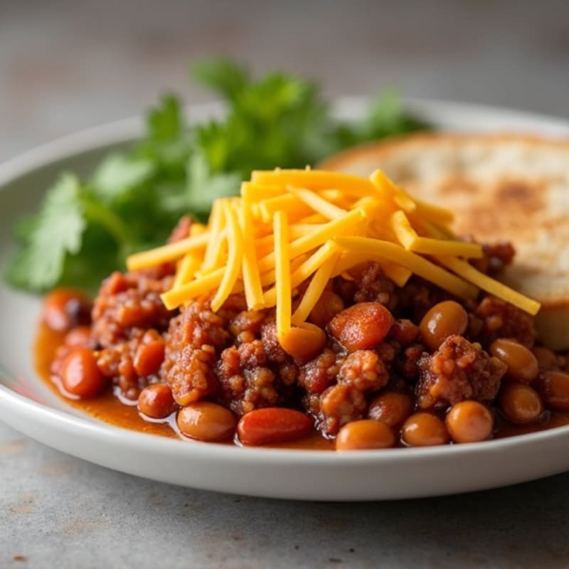 Lean Turkey Frank with Hearty Turkey Chili and Melted Sharp Cheddar