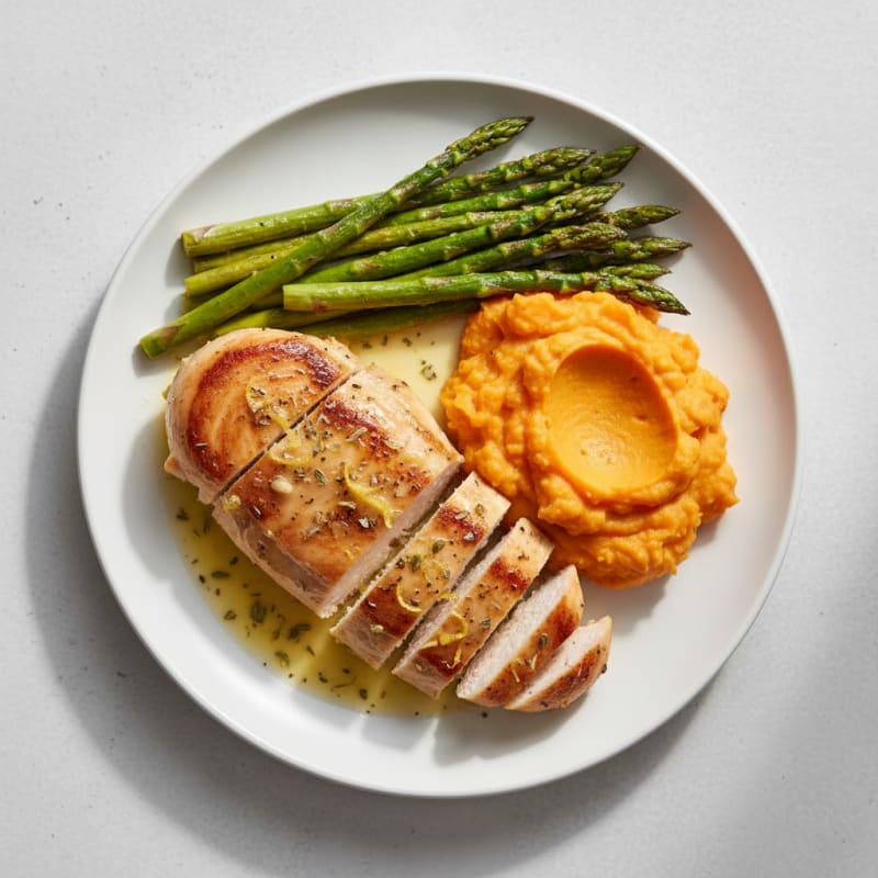 Zesty Lemon-Herb Chicken with Roasted Asparagus