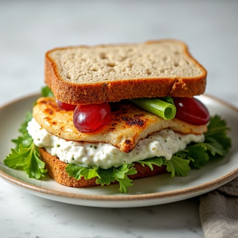 Herb-Roasted Chicken and Greek Yogurt Salad Sandwich