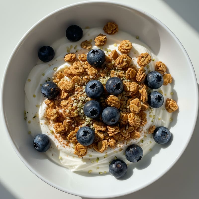 Creamy Berry Yogurt Granola Bowl