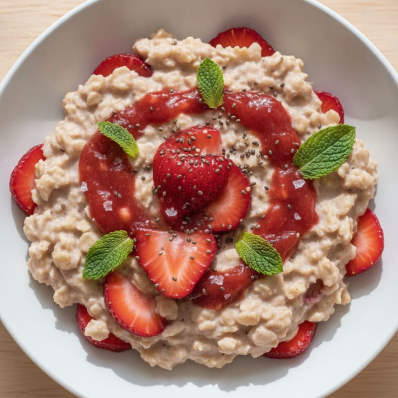 Strawberry Shortcake Overnight Oats