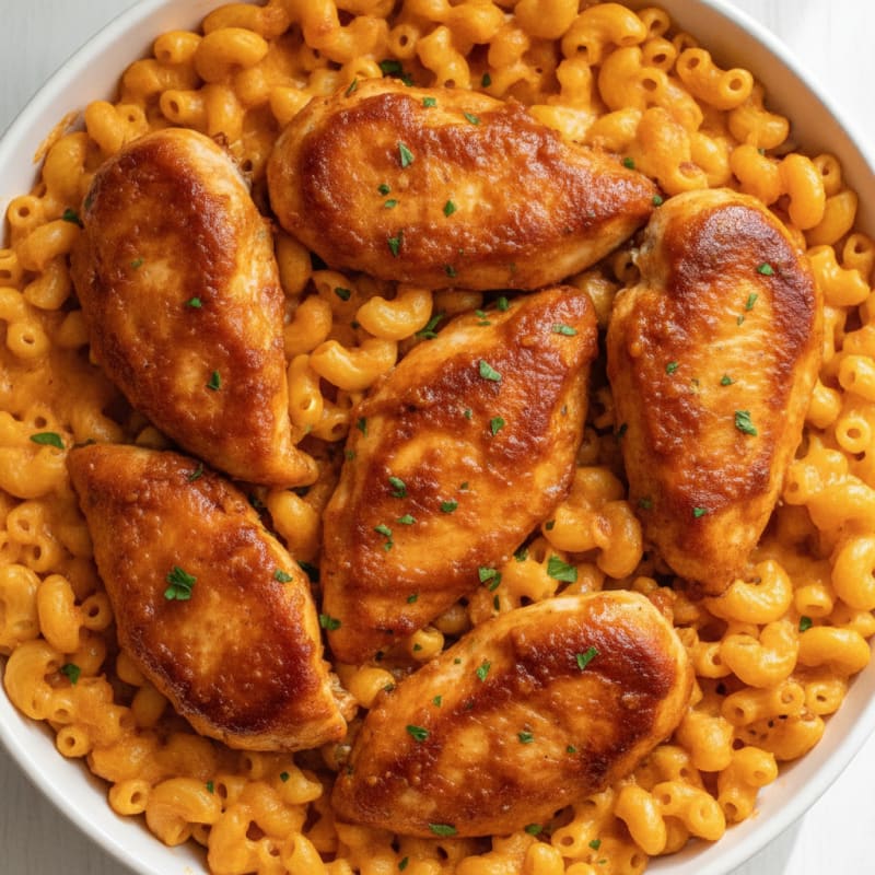 Honey-Chipotle Chicken Mac & Cheese Skillet