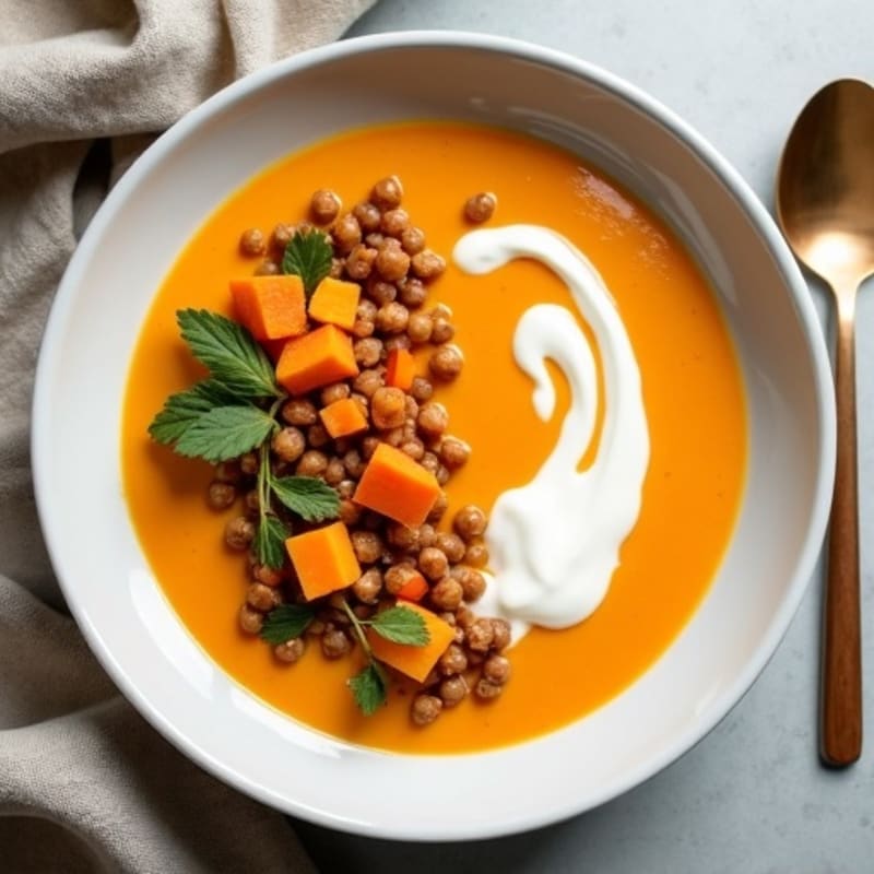 Creamy Roasted Butternut Squash and Carrot Soup