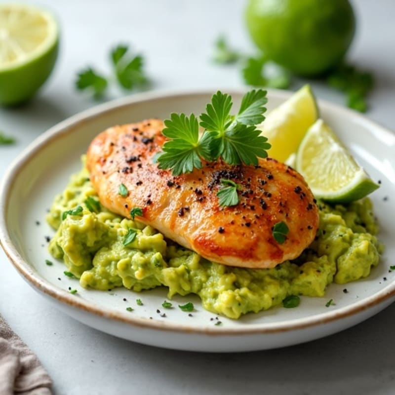 Simple Lime-Cilantro Chicken with Smashed Avocado