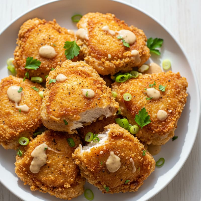 Crispy Buttermilk Fried Chicken Thighs