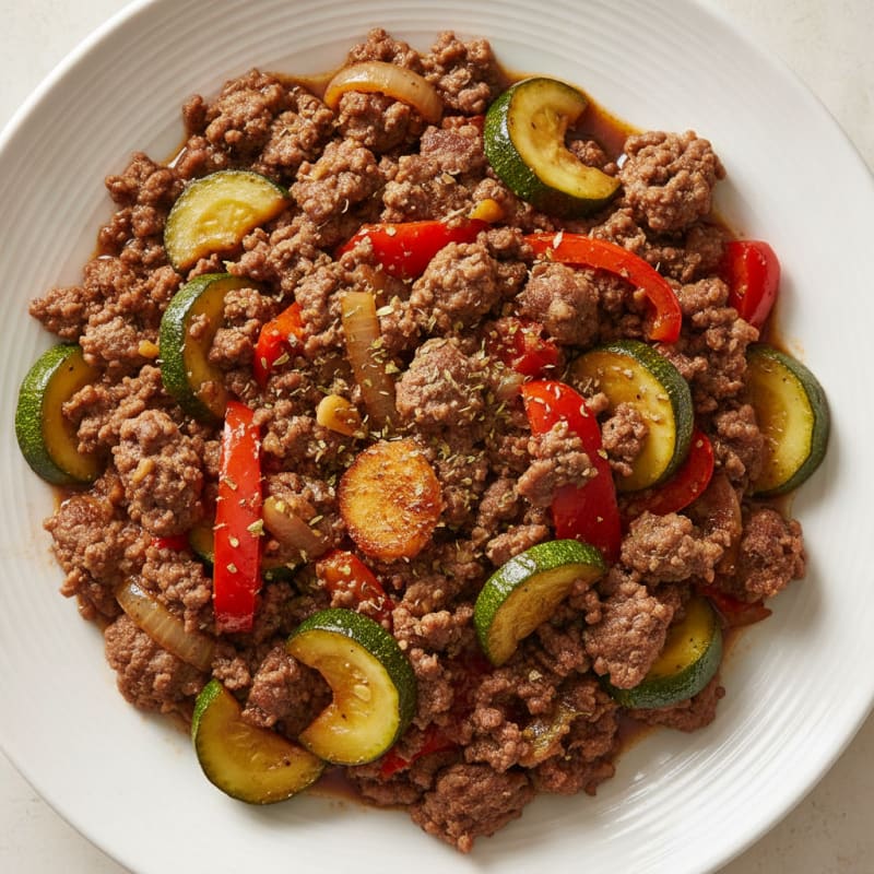 Hearty Ground Beef and Vegetable Skillet