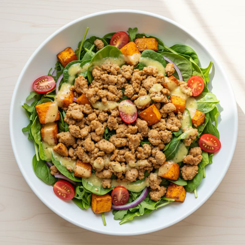 Minced Meat and Sweet Potato Salad