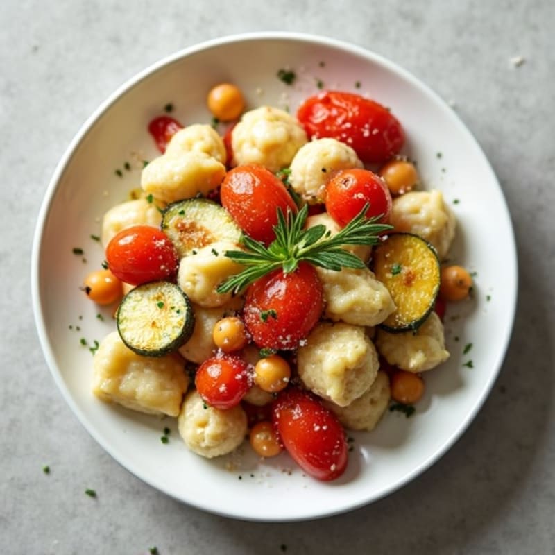 Creamy Ricotta Gnocchi with Roasted Vegetables